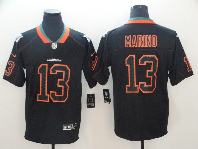 Men's Miami Dolphins Dan Marino #13 Black Team Jersey